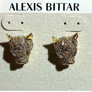 Alexis Bittar Gold and Silver Panther Earrings